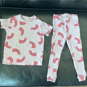 MINI RODINI STARFALL LEGGINGS & SHIRT - PURPLE